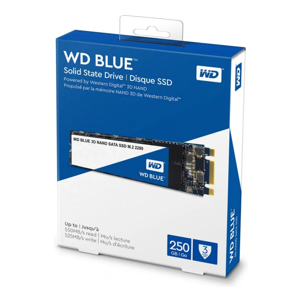 Western Digital Disco Ssd 250GB Blue 3D Nand, M.2 2280 WDS250G2B0B