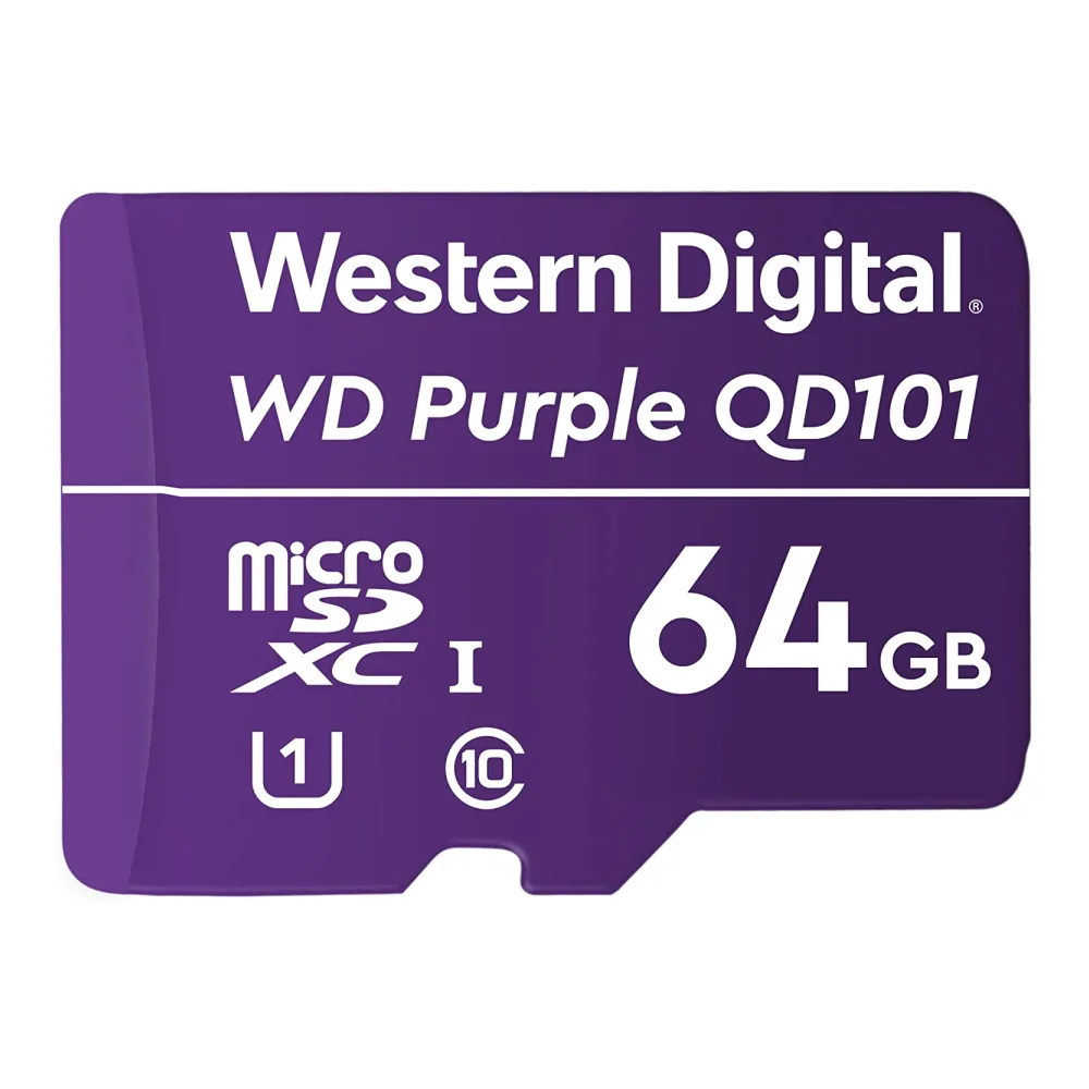 Western Digital Memoria Flash Surveillance CLASS10 64 Gb WDD064G1P0C